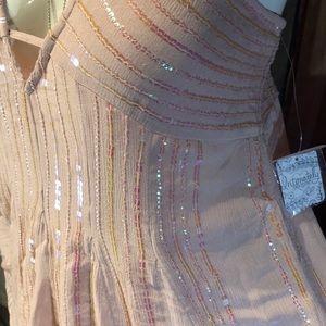 Free People Here She Is Embellished Slip Dress L.